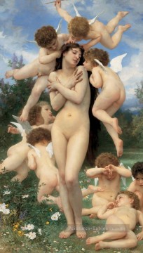 William Adolphe Bouguereau œuvres - Le printemps ange William Adolphe Bouguereau
